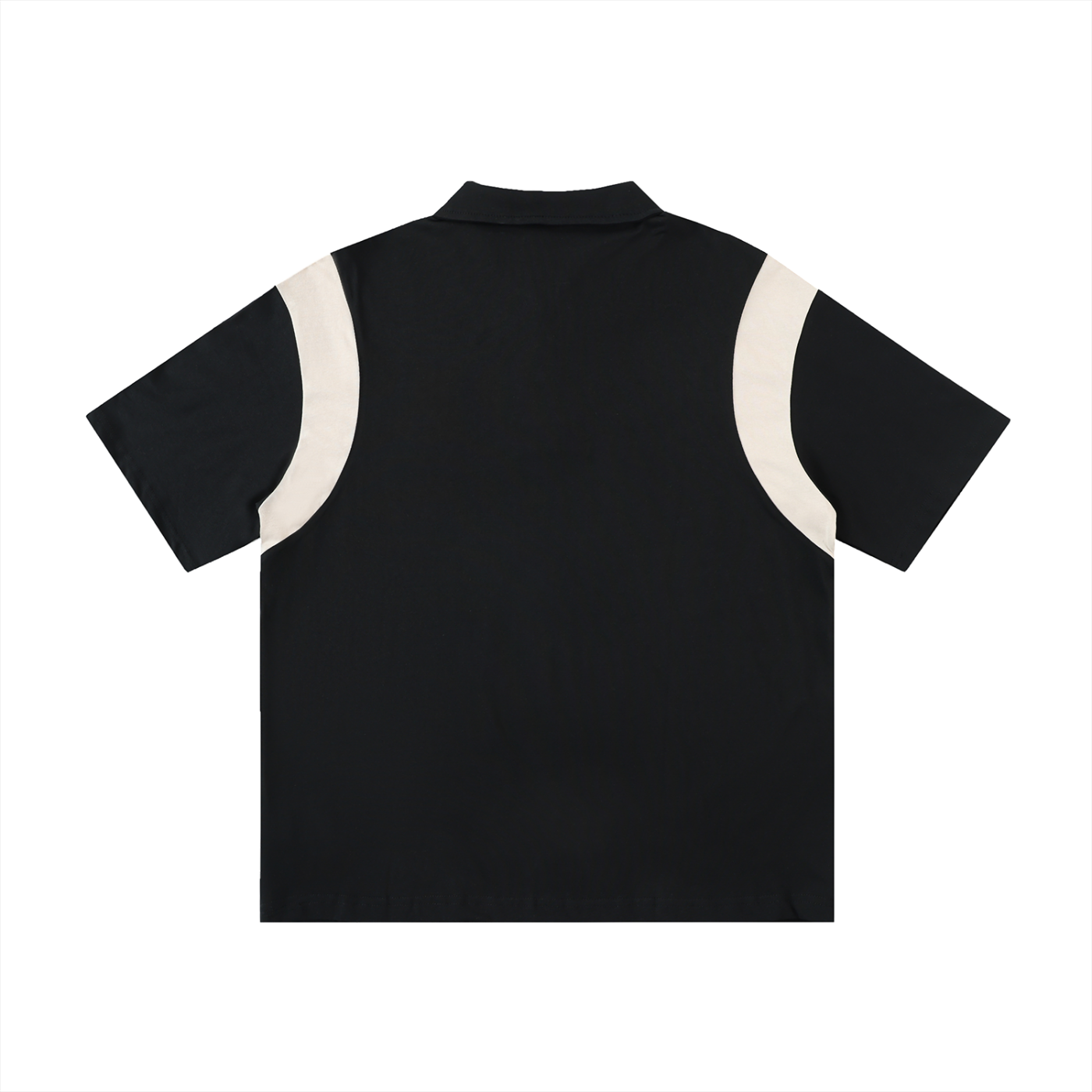 Contrast Panel Cotton Polo Shirt - Gorilian