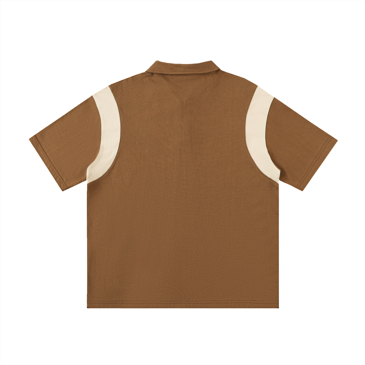 Contrast Panel Cotton Polo Shirt - Gorilian