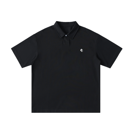 Loose Cotton Short-Sleeve Polo Shirt - Gorilian