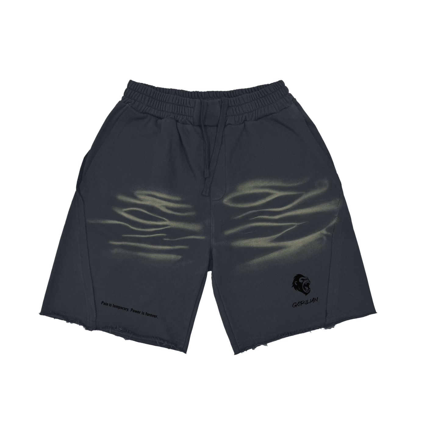 Heavyweight  Vintage Washed  Tiger Stripes Short Pants - 360 GSM - Gorilian