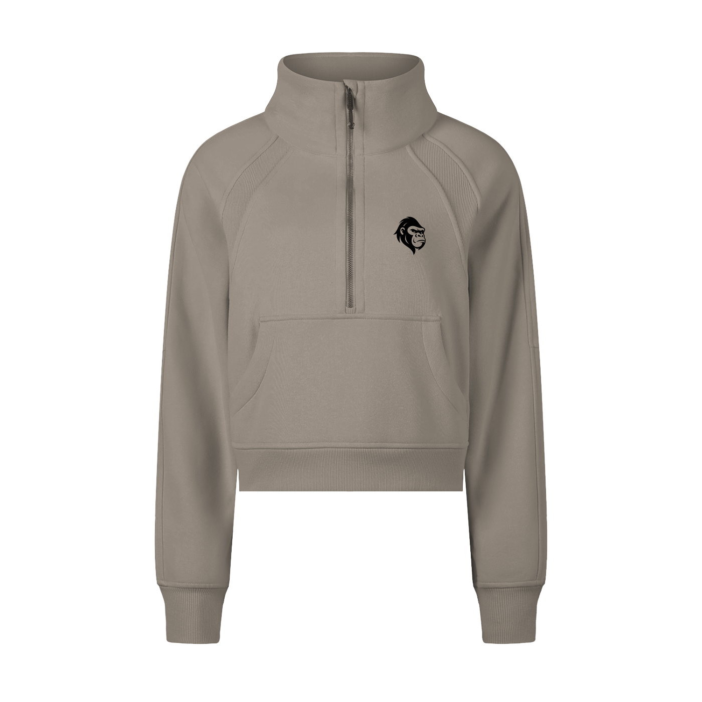 Cropped Half-Zip Sweatshirt - Gorilian