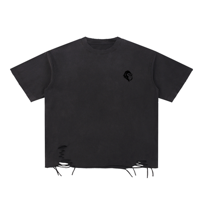 Snow Washed Raw-Hem T-Shirt - Gorilian