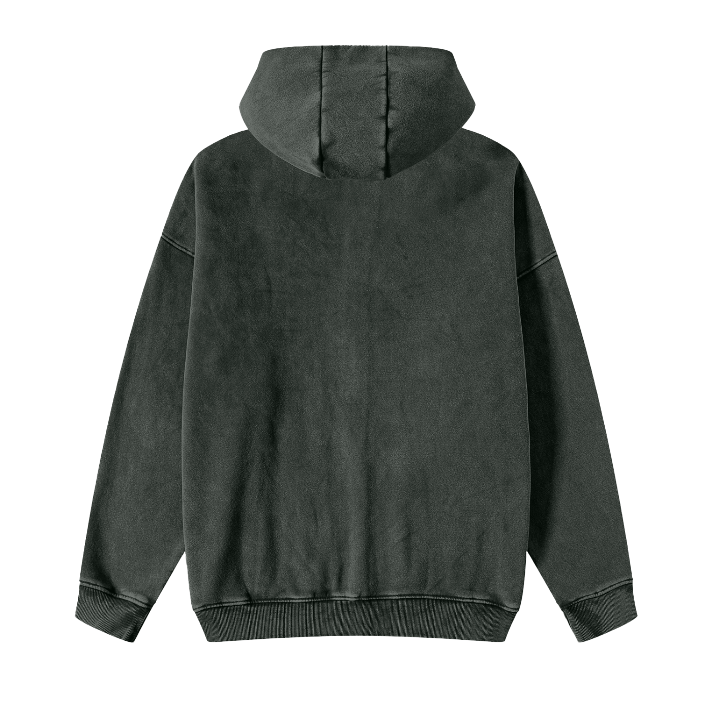 Snow Washed Zip-Through Fleece Hoodie - Gorilian