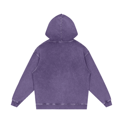Snow Washed Loose Cotton Hoodie - Gorilian