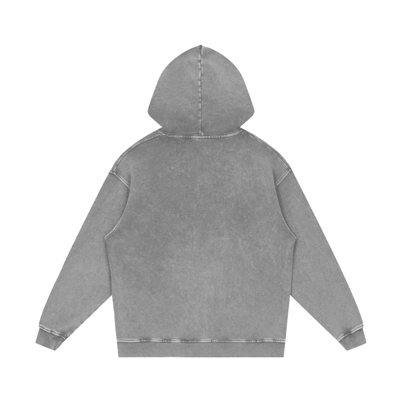 Snow Washed Loose Cotton Hoodie - Gorilian