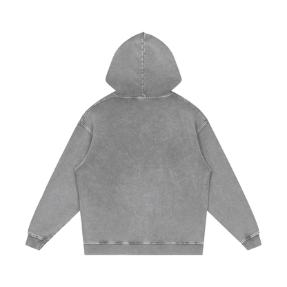 Snow Washed Loose Cotton Hoodie - Gorilian
