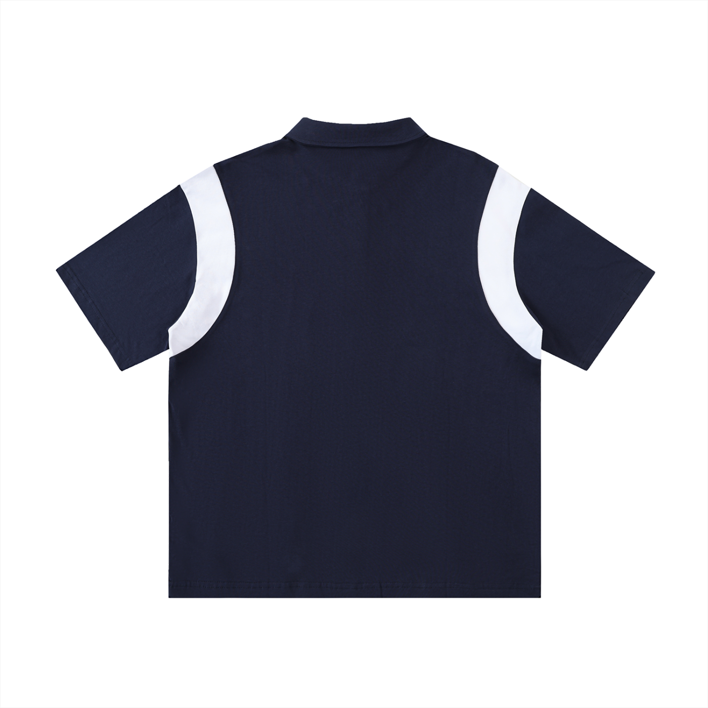 Contrast Panel Cotton Polo Shirt - Gorilian