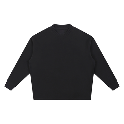 Knitted Round Neck Oversize Sweatshirt - Gorilian