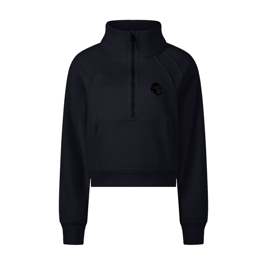 Cropped Half-Zip Sweatshirt - Gorilian