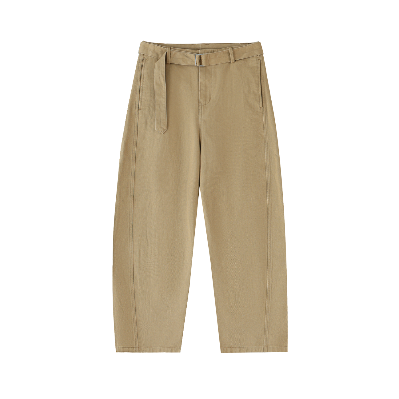 Twisted-Seam Belted Curved-Blade Pants - Gorilian