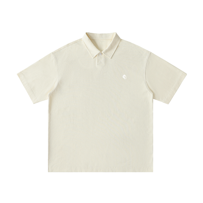 Loose Cotton Short-Sleeve Polo Shirt - Gorilian
