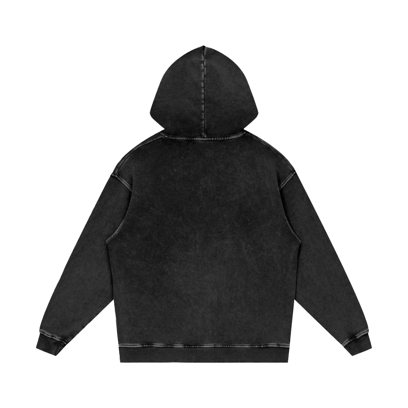 Snow Washed Loose Cotton Hoodie - Gorilian