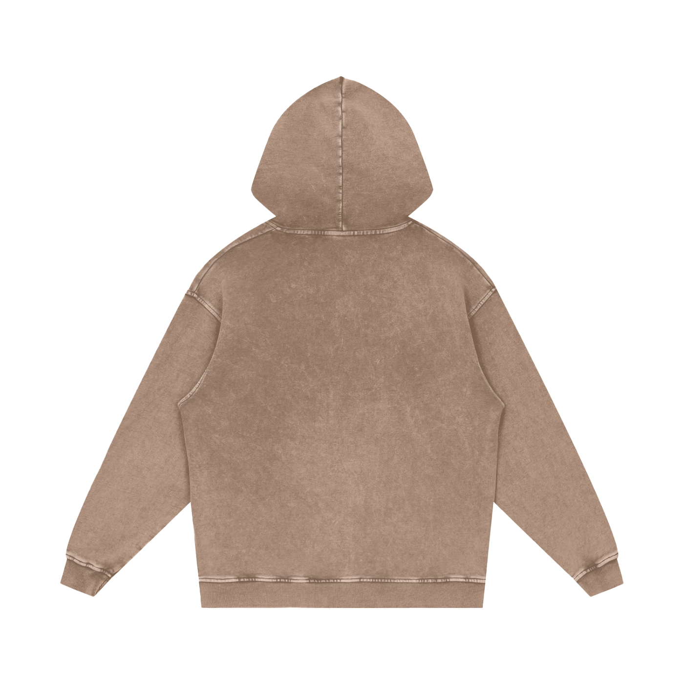 Snow Washed Loose Cotton Hoodie - Gorilian