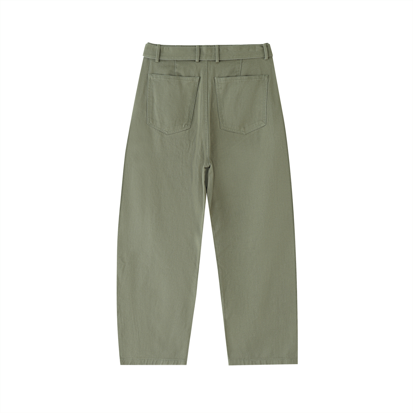Twisted-Seam Belted Curved-Blade Pants - Gorilian