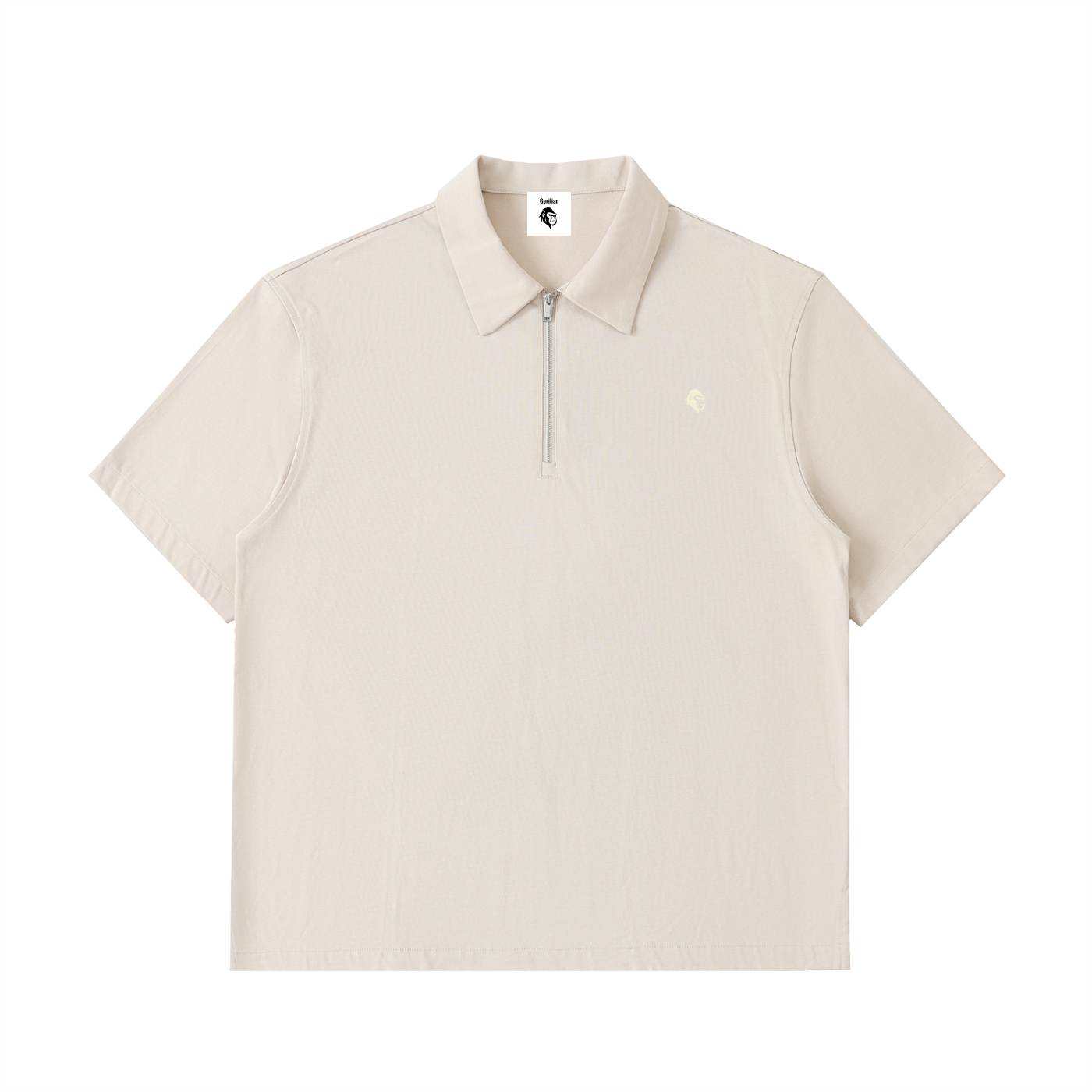 Half-Zip Cotton Polo Shirt - Gorilian