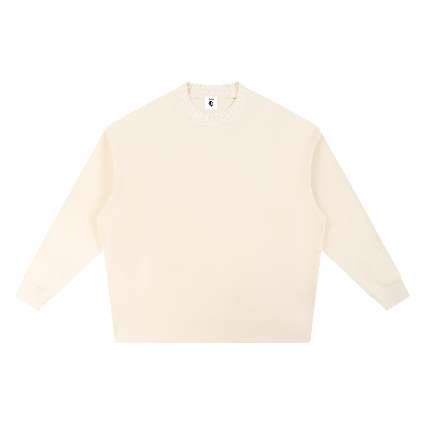 Knitted Round Neck Oversize Sweatshirt - Gorilian