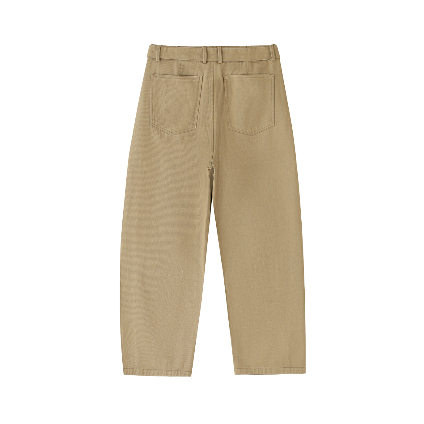 Twisted-Seam Belted Curved-Blade Pants - Gorilian