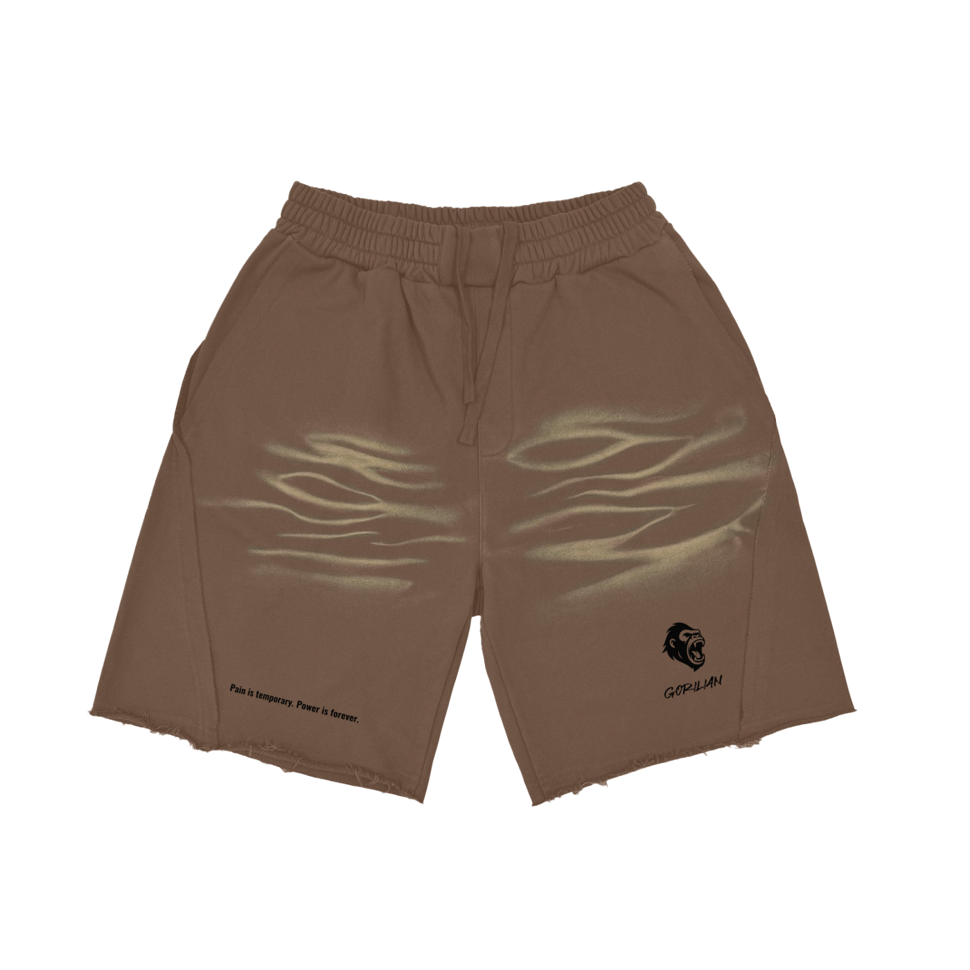 Heavyweight  Vintage Washed  Tiger Stripes Short Pants - 360 GSM - Gorilian