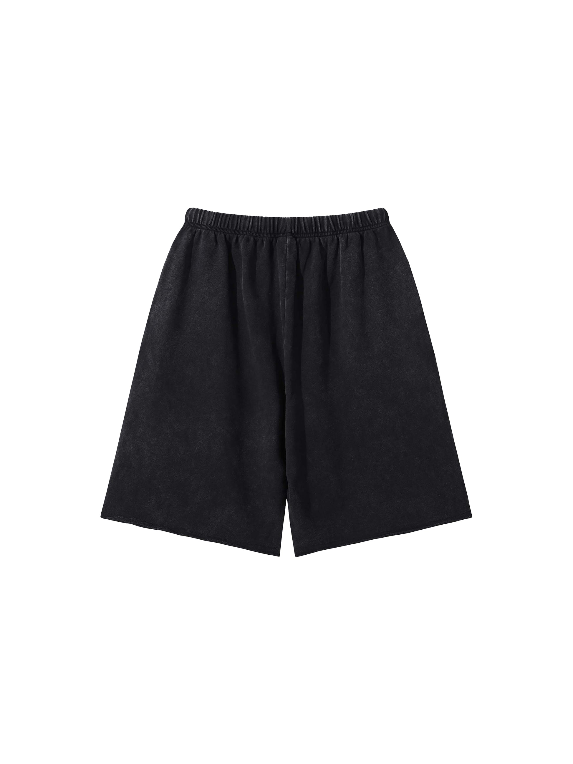Snow Washed Raw Hem Shorts - Gorilian