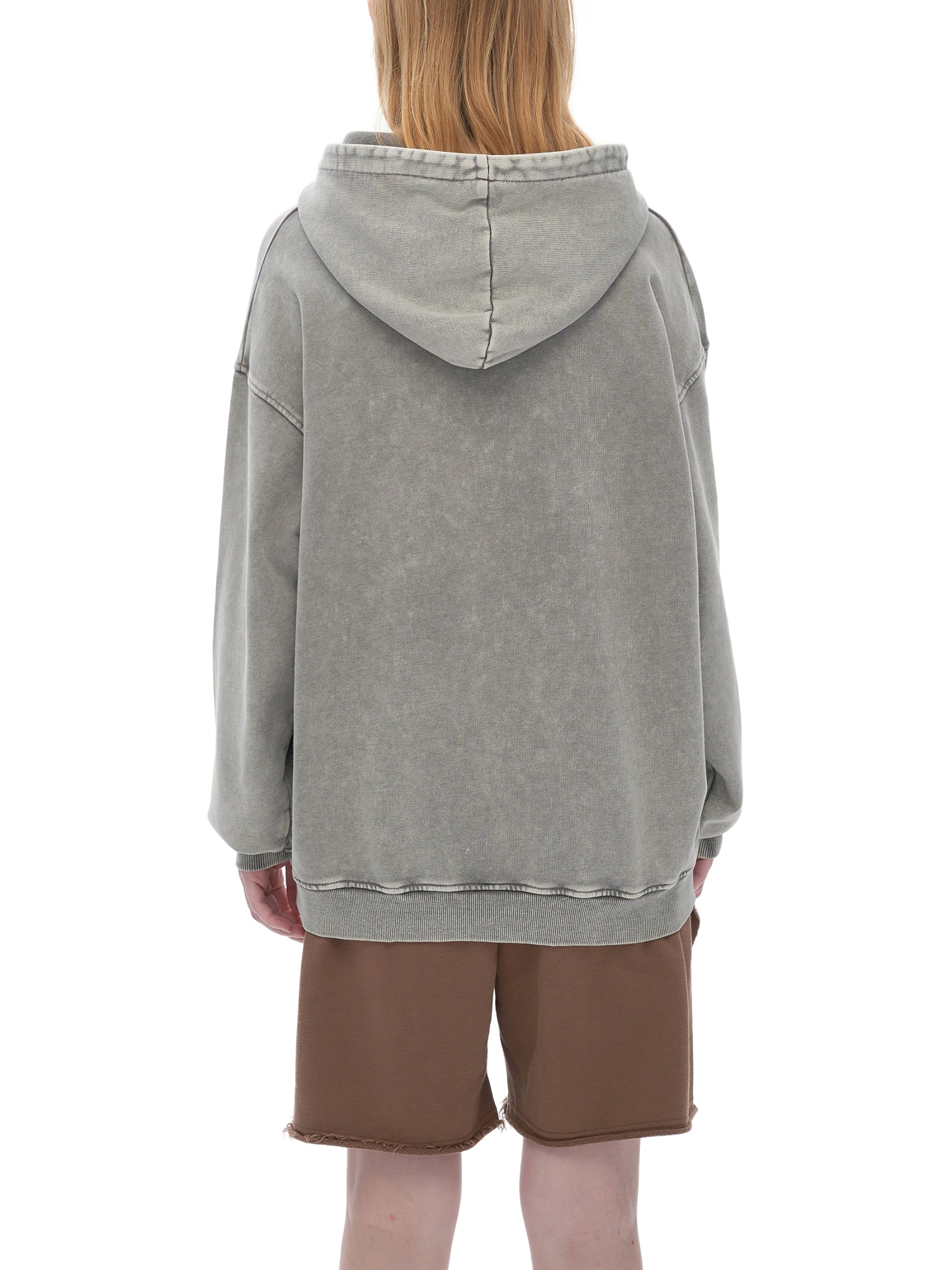 Snow Washed Loose Cotton Hoodie - Gorilian