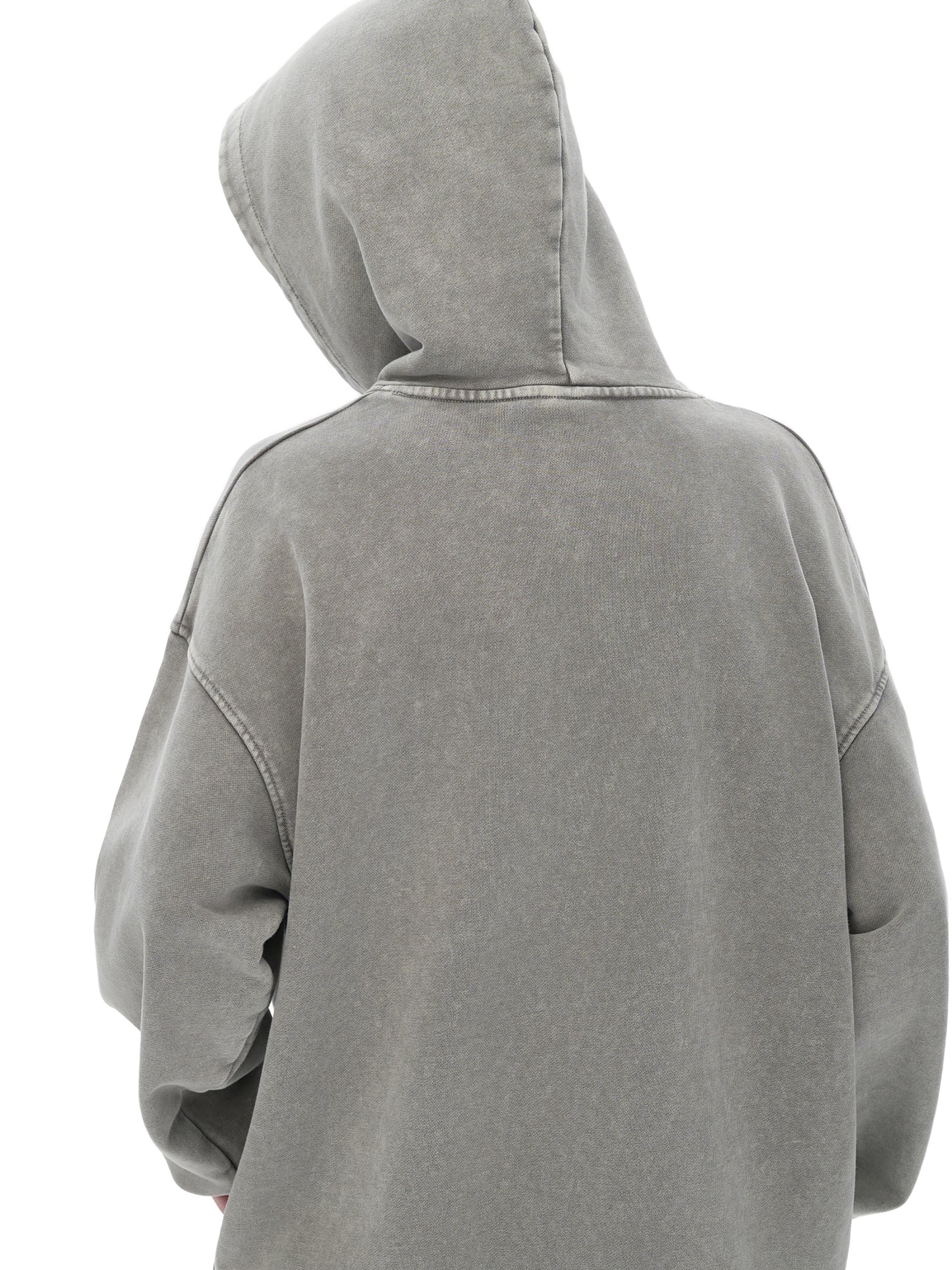 Snow Washed Loose Cotton Hoodie - Gorilian