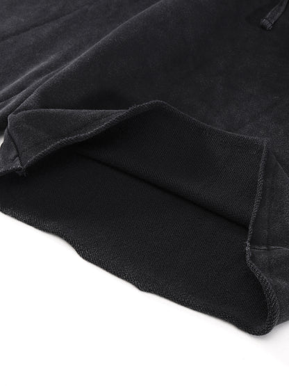 Snow Washed Raw Hem Shorts - Gorilian