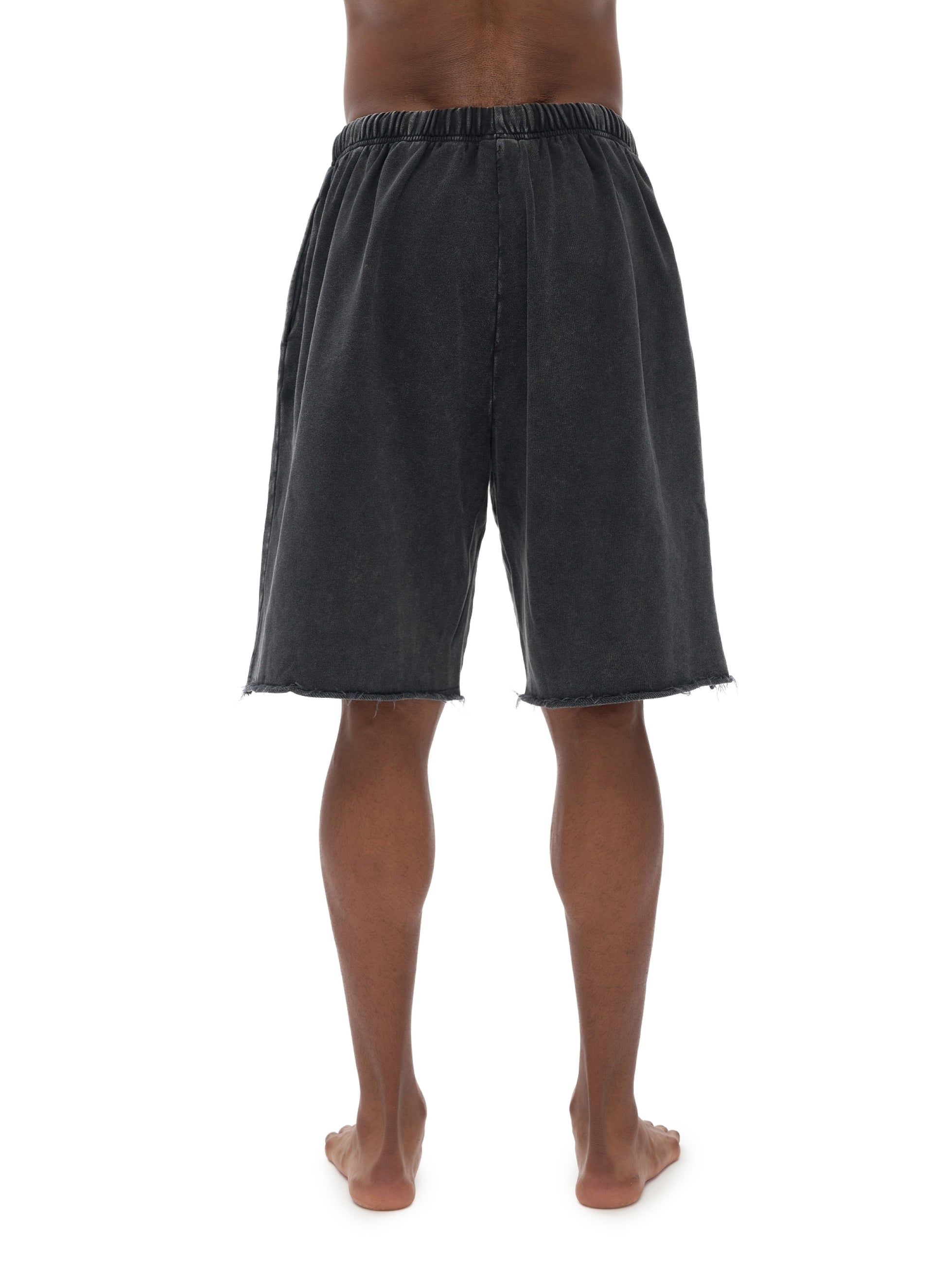 Snow Washed Raw Hem Shorts - Gorilian