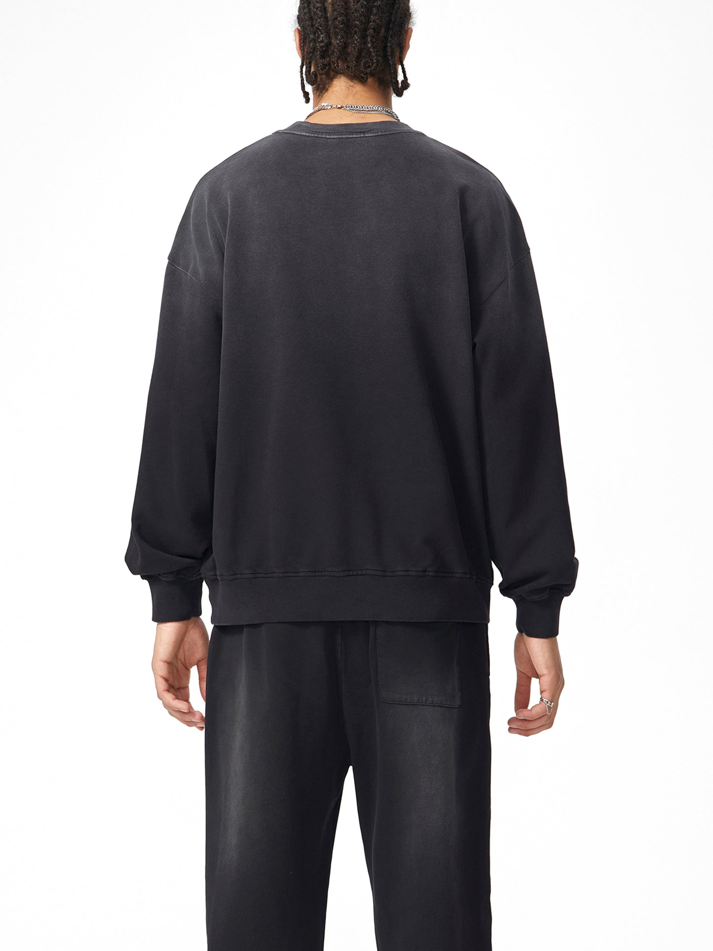 Sunfade Drop-Shoulder Cotton Sweatshirt - Gorilian