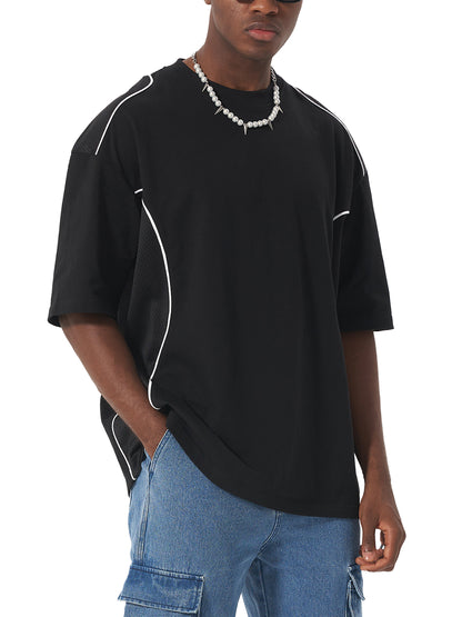 Contrast Piped Panel T-Shirt - Gorilian