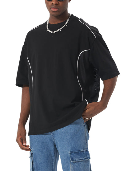 Contrast Piped Panel T-Shirt - Gorilian