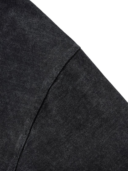 Raw Edge Snow Washed Boxy T-Shirt - Gorilian