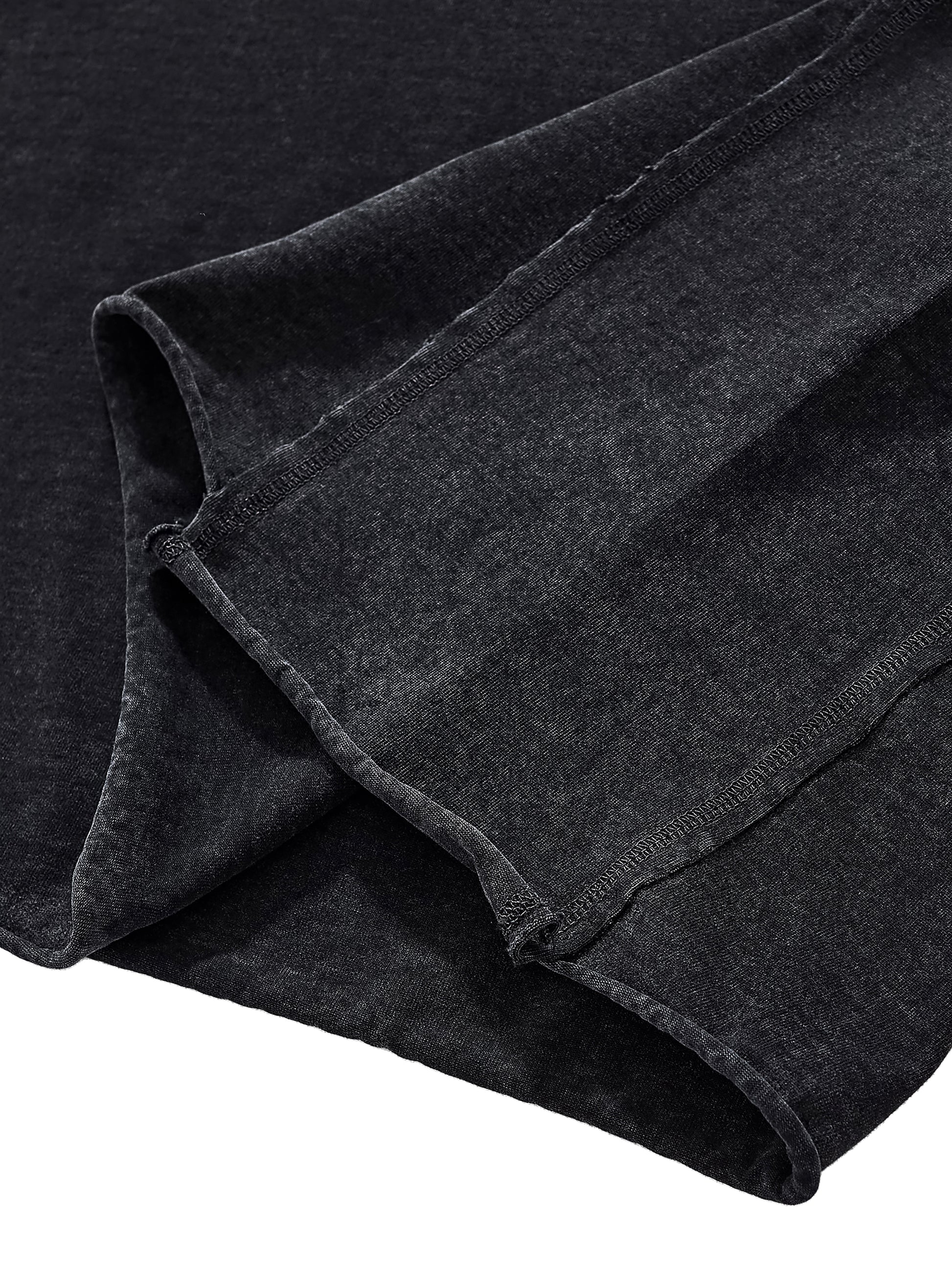 Raw Edge Snow Washed Boxy T-Shirt - Gorilian