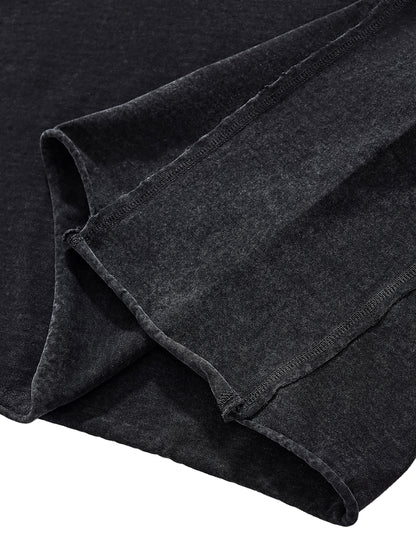 Raw Edge Snow Washed Boxy T-Shirt - Gorilian