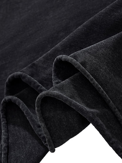 Raw Edge Snow Washed Boxy T-Shirt - Gorilian