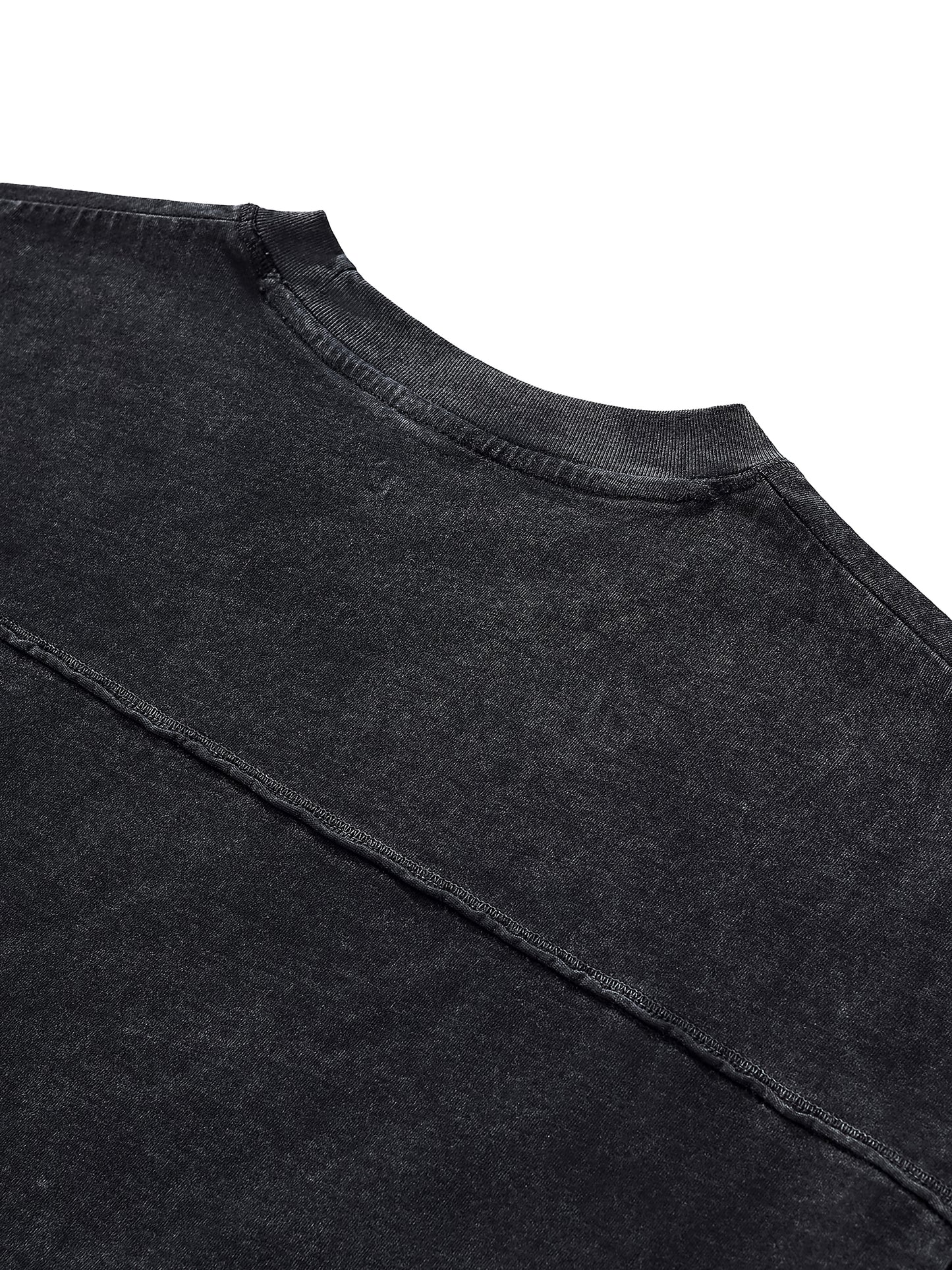Raw Edge Snow Washed Boxy T-Shirt - Gorilian