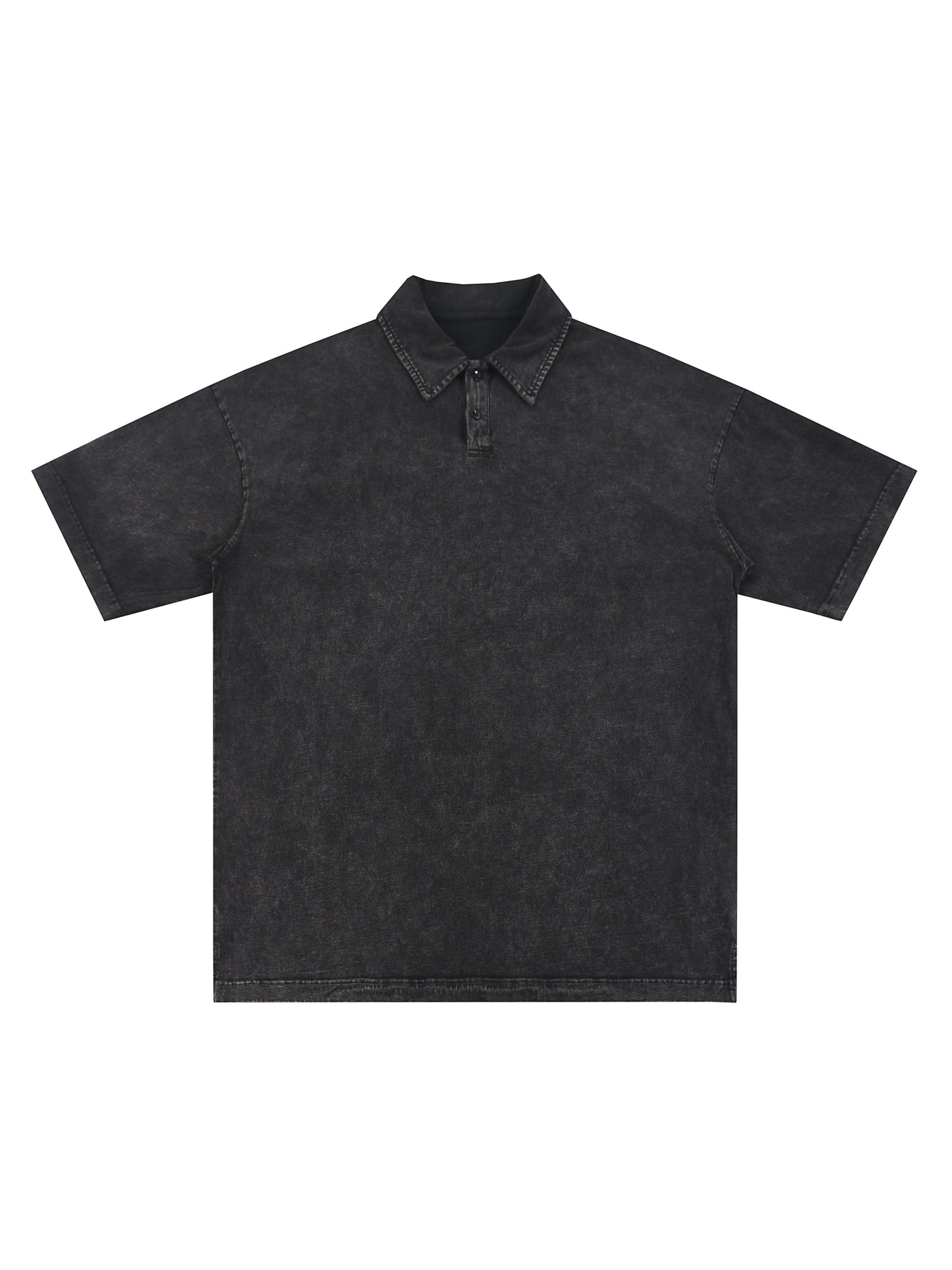 Heavyweight Snow-Washed Polo T-Shirt - Gorilian