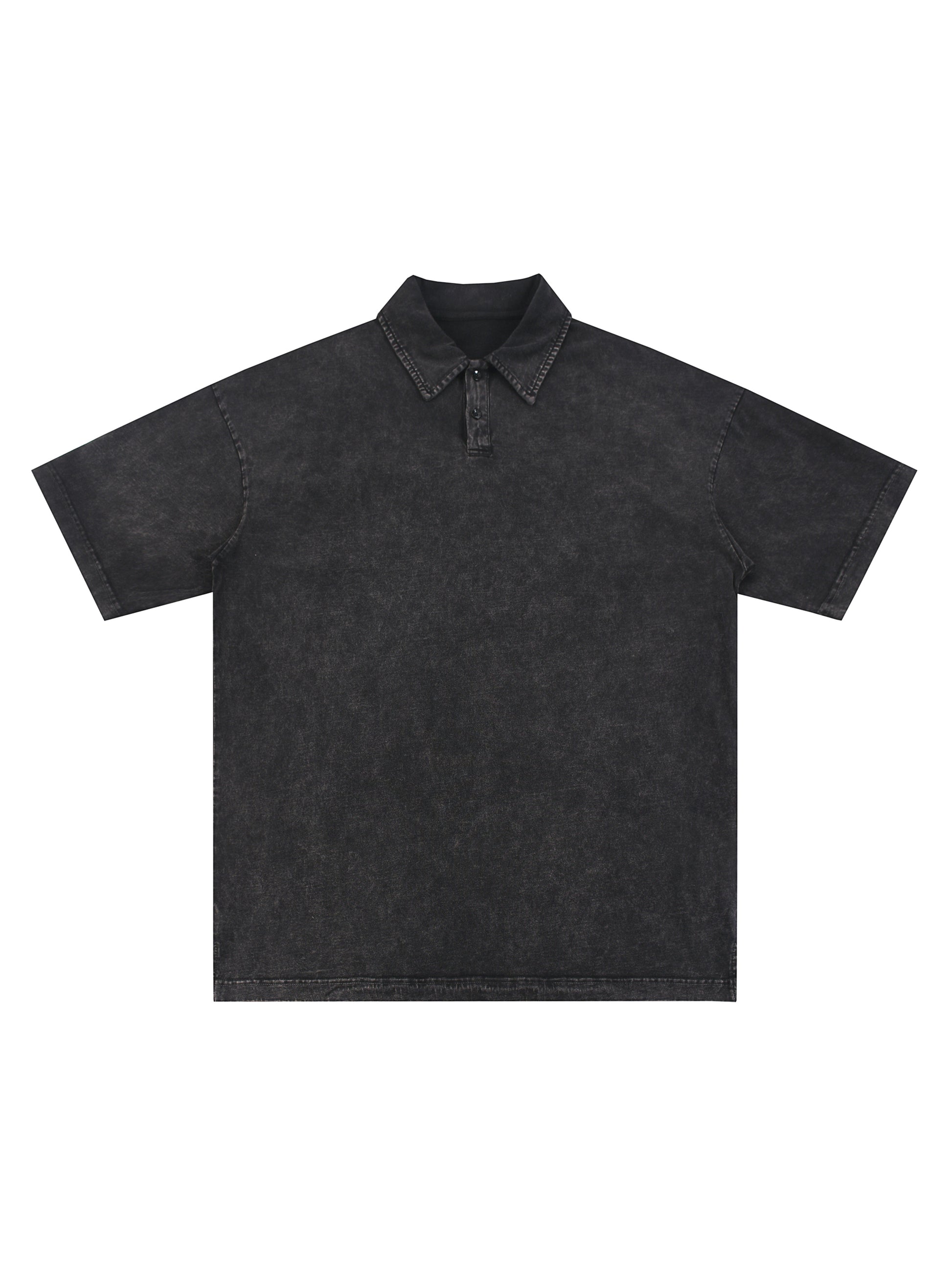 Heavyweight Snow-Washed Polo T-Shirt - Gorilian