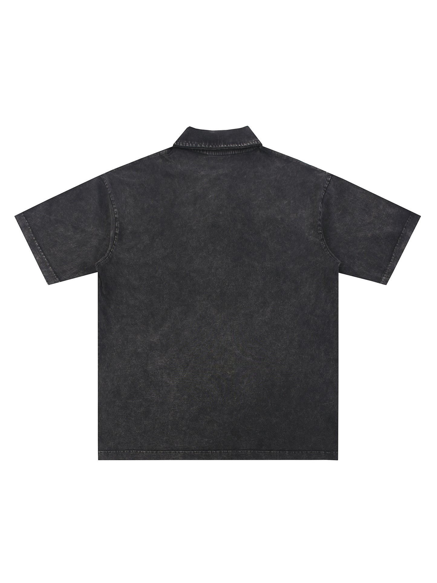 Heavyweight Snow-Washed Polo T-Shirt - Gorilian