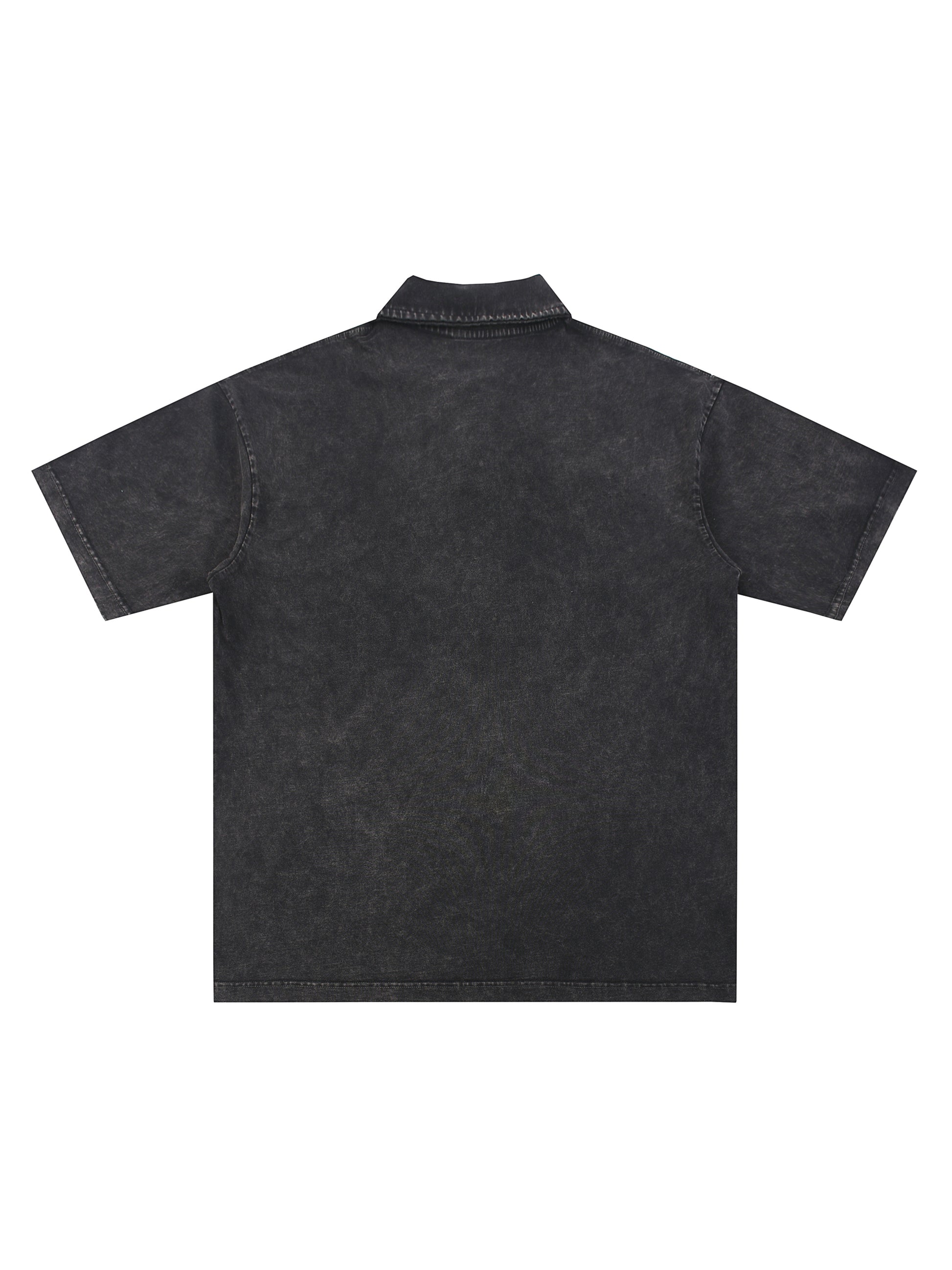 Heavyweight Snow-Washed Polo T-Shirt - Gorilian