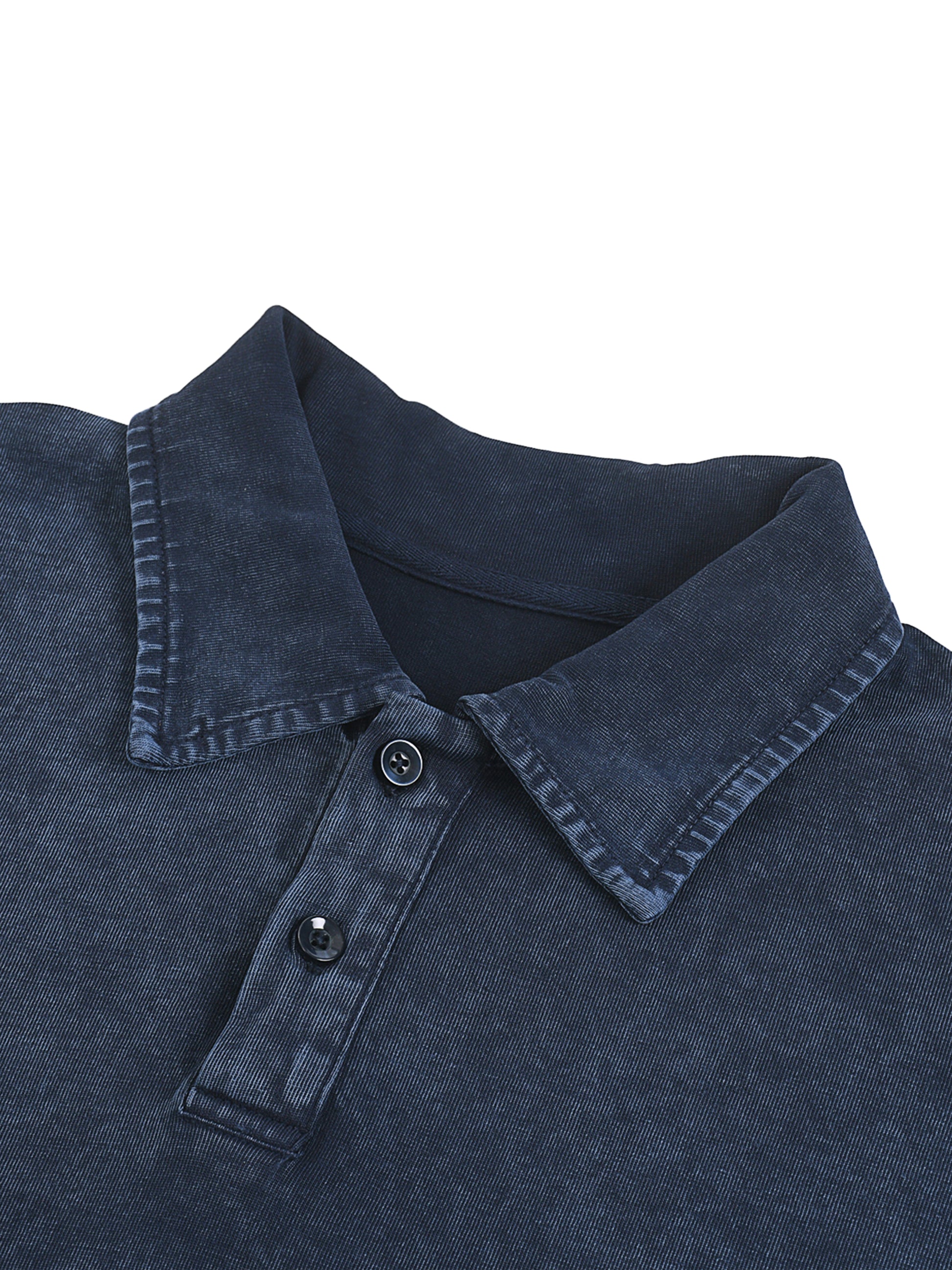 Heavyweight Snow-Washed Polo T-Shirt - Gorilian
