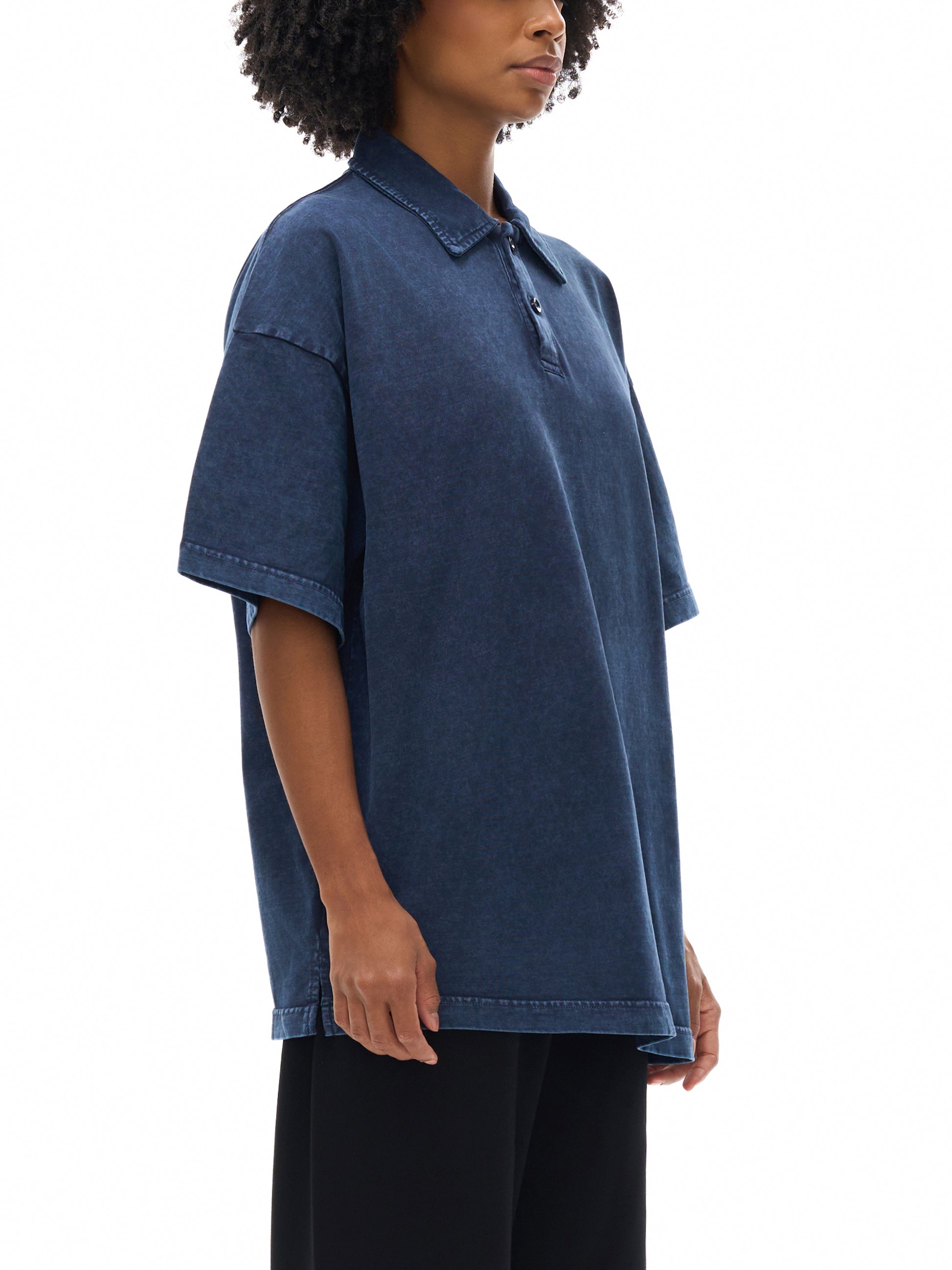 Heavyweight Snow-Washed Polo T-Shirt - Gorilian