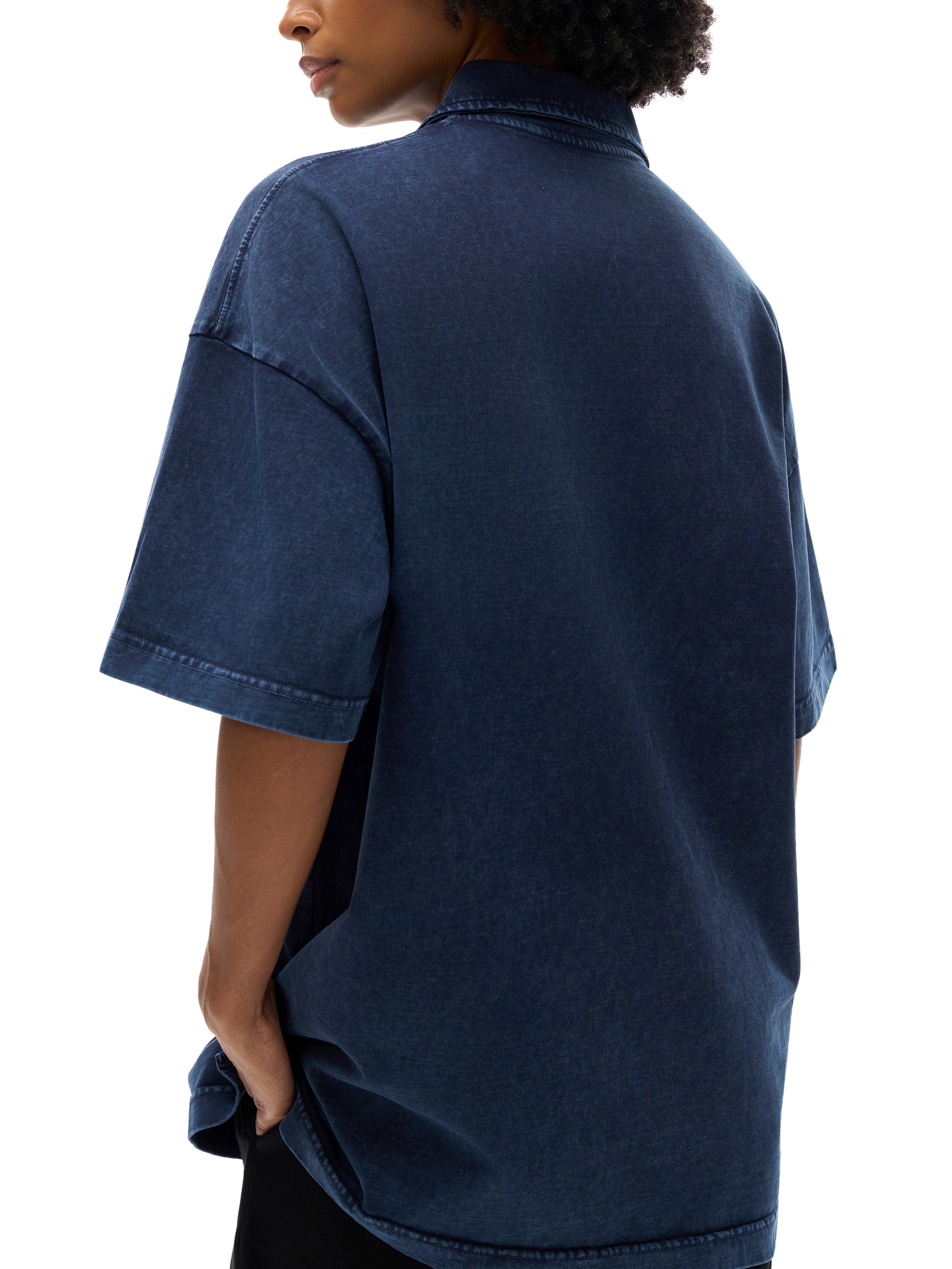 Heavyweight Snow-Washed Polo T-Shirt - Gorilian