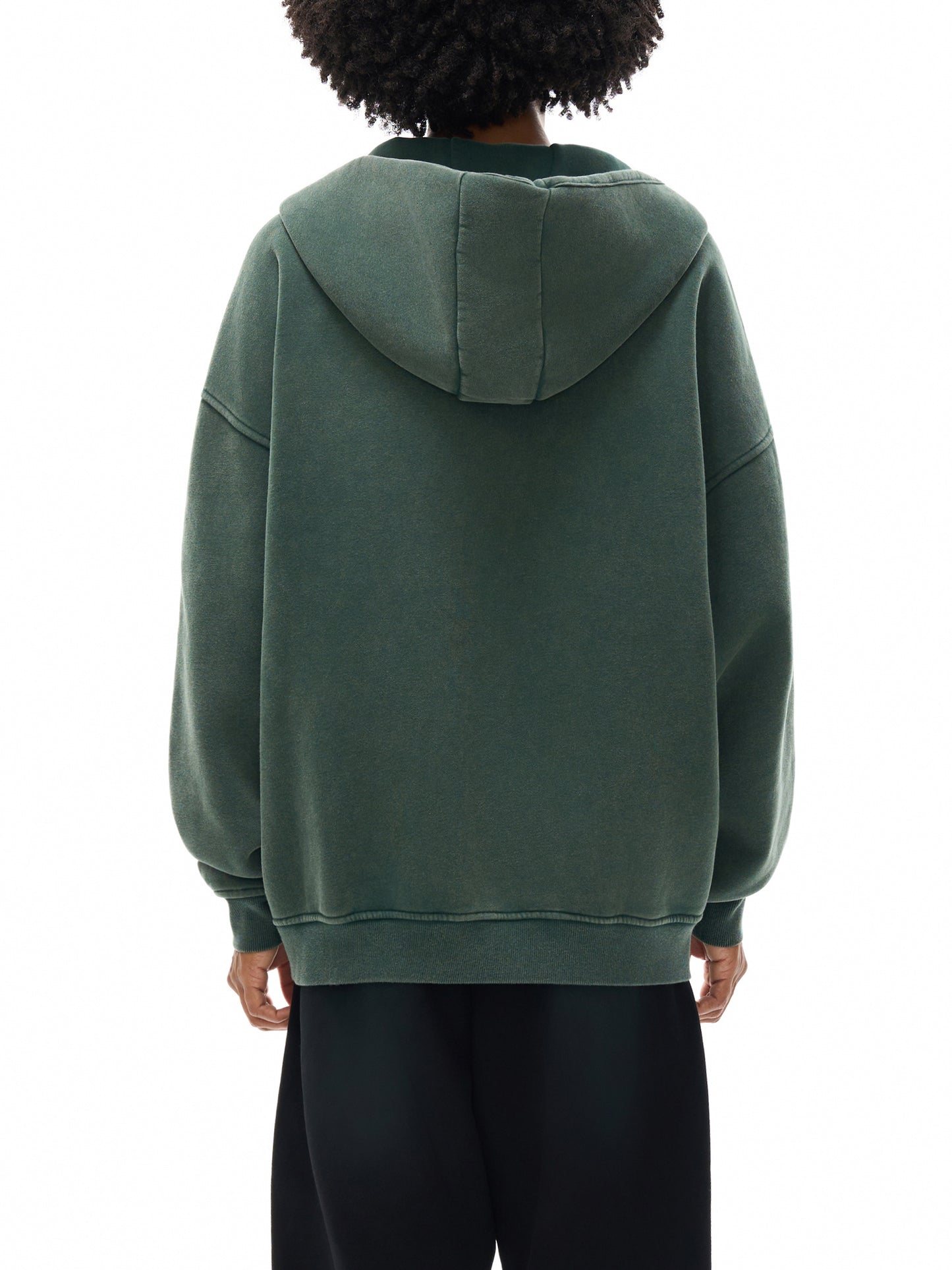 Snow Washed Zip-Through Fleece Hoodie - Gorilian