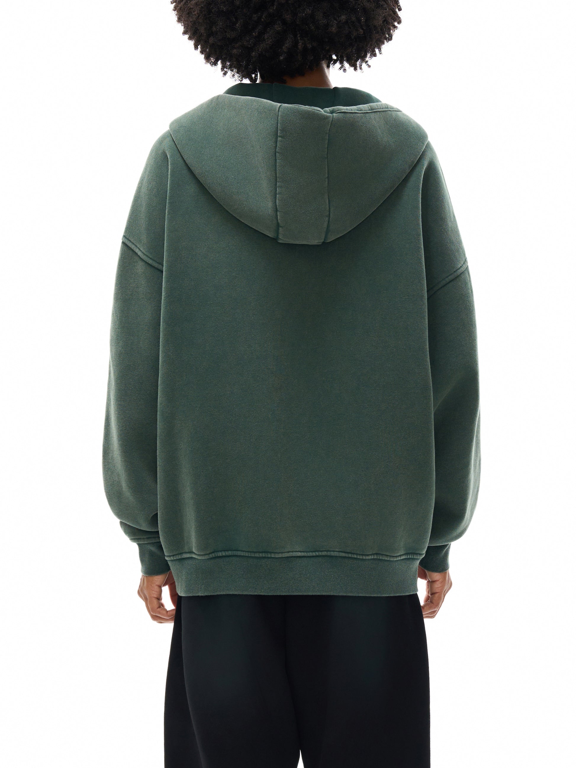Snow Washed Zip-Through Fleece Hoodie - Gorilian
