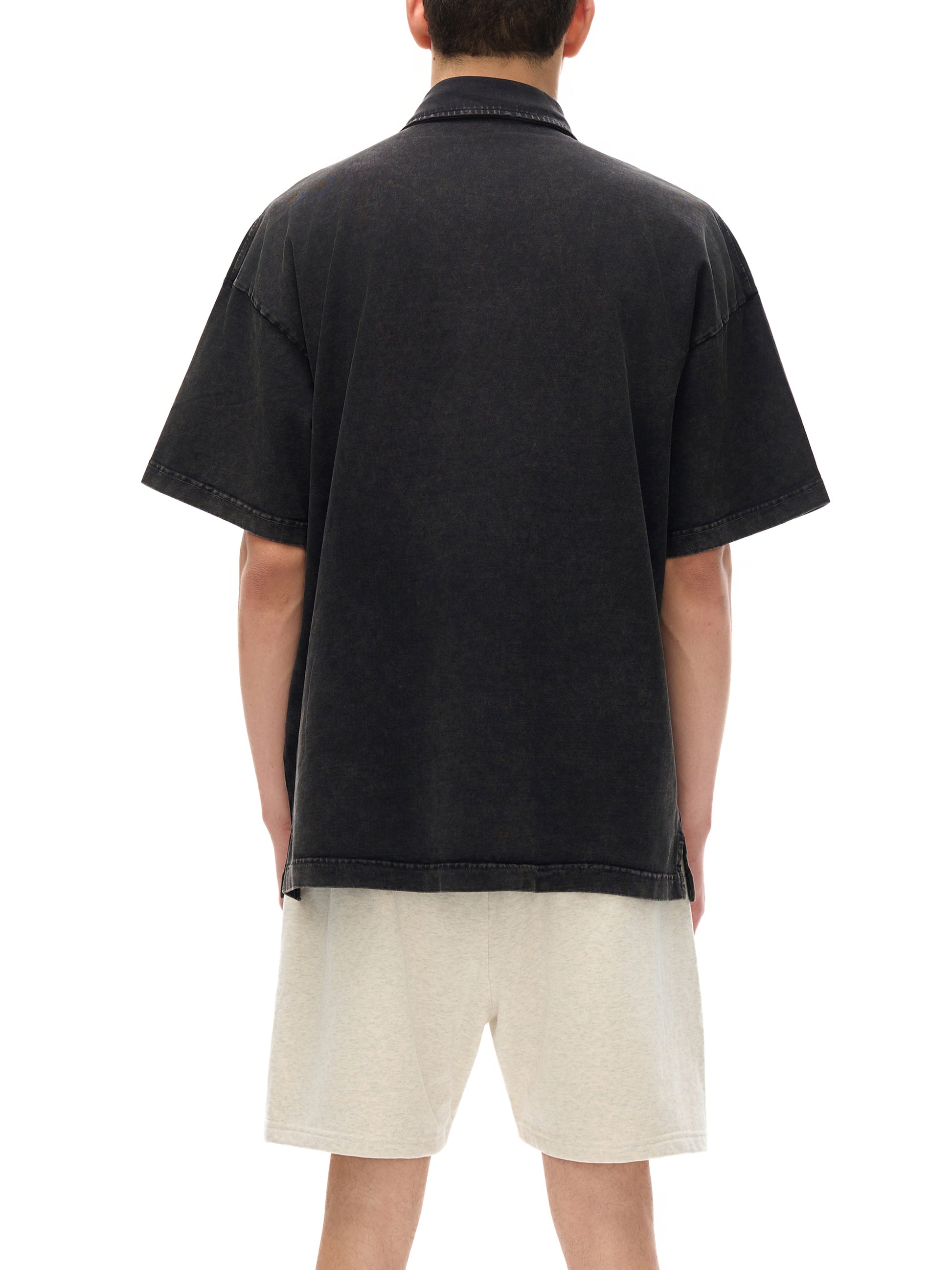 Heavyweight Snow-Washed Polo T-Shirt - Gorilian