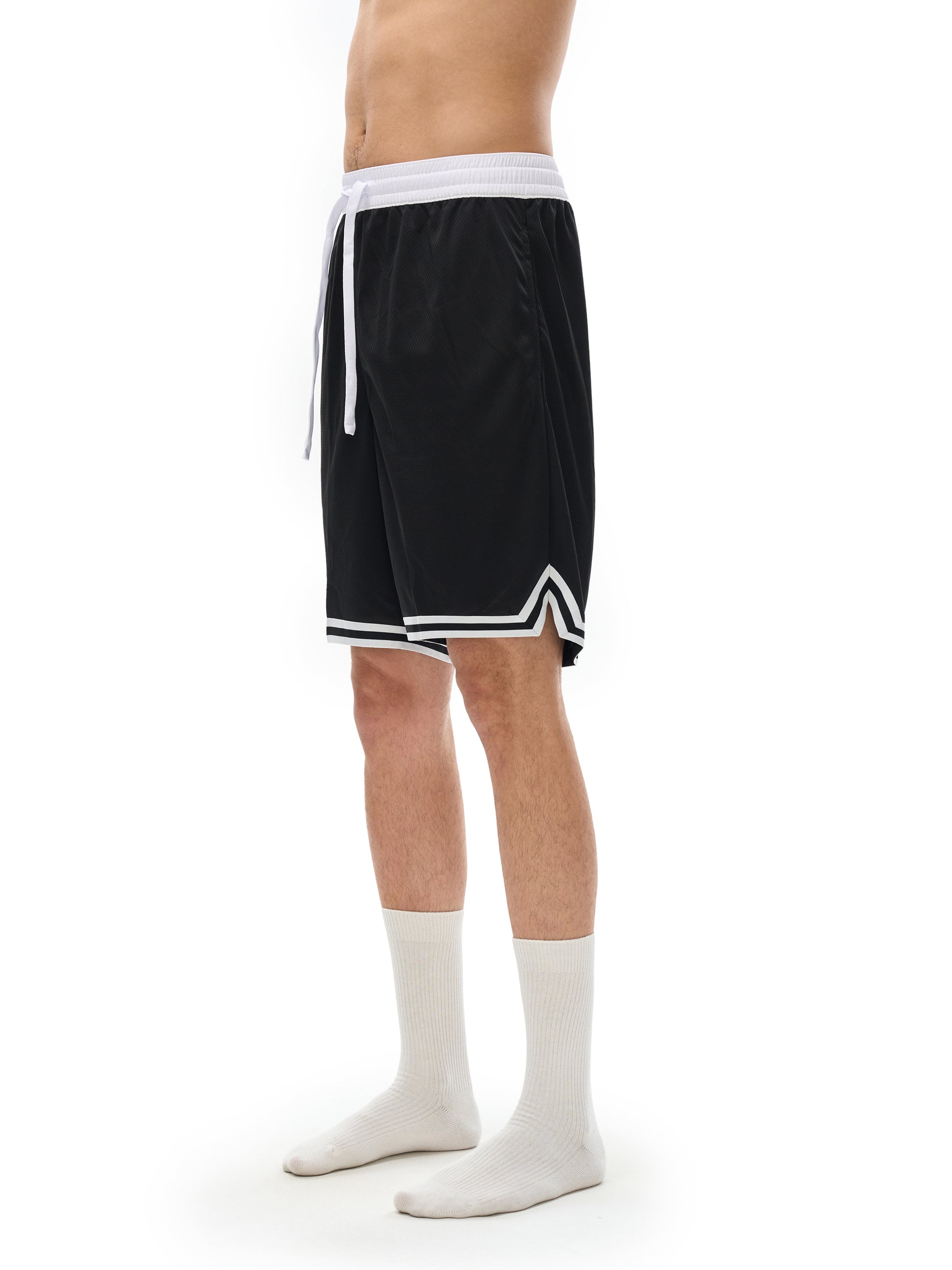 Classic Stripe Trim Basketball Shorts - Gorilian