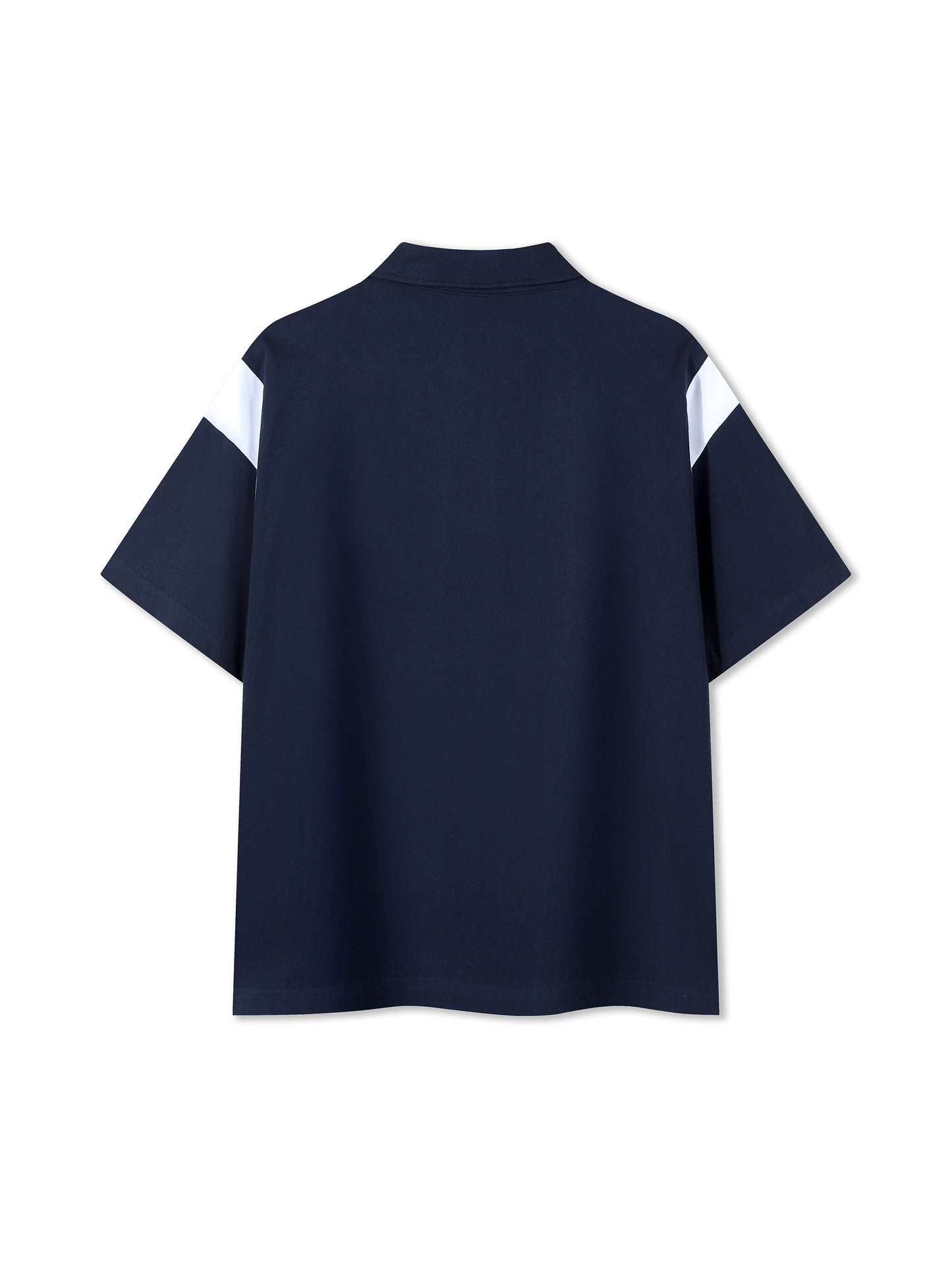 Contrast Panel Cotton Polo Shirt - Gorilian