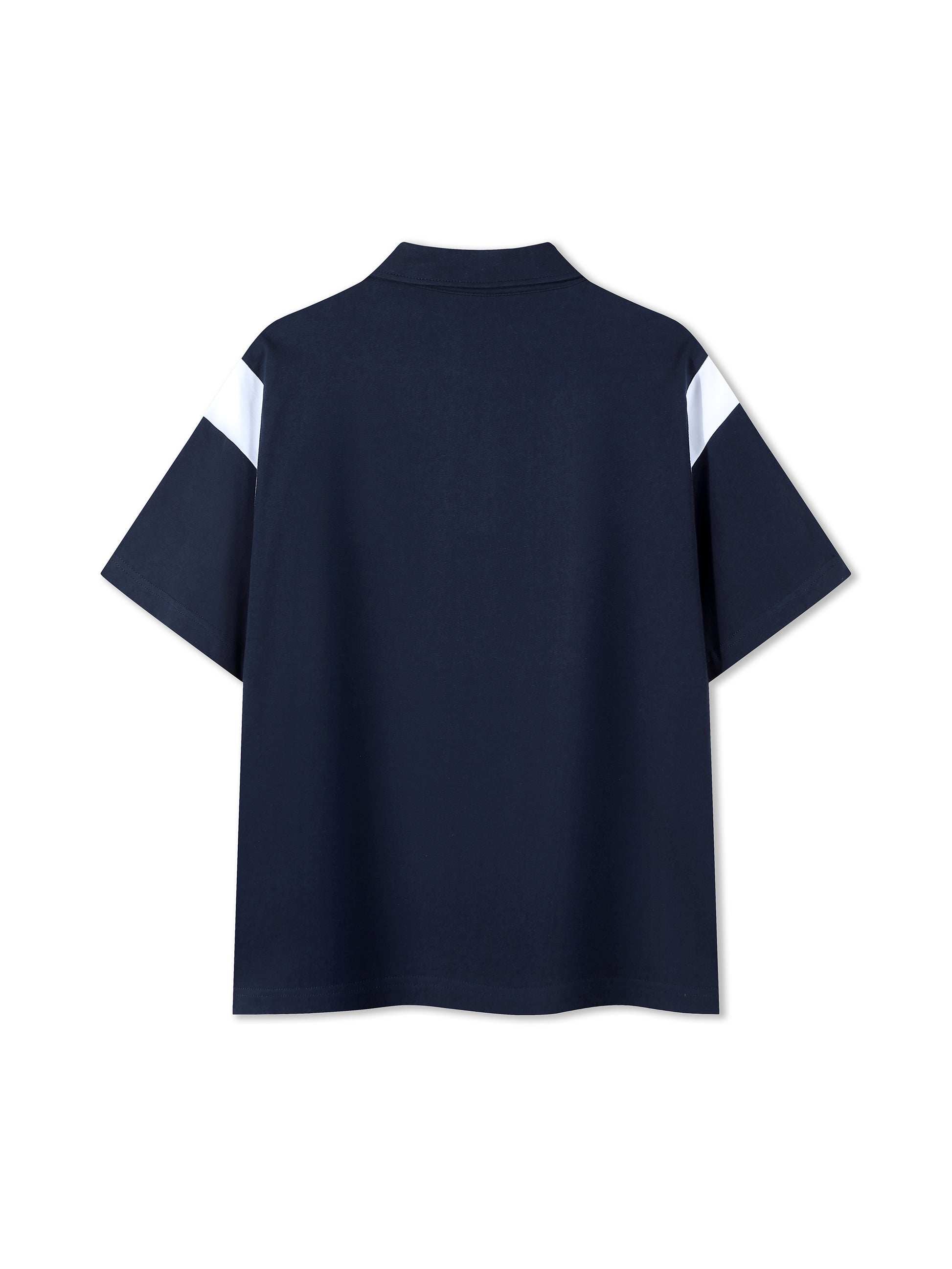 Contrast Panel Cotton Polo Shirt - Gorilian