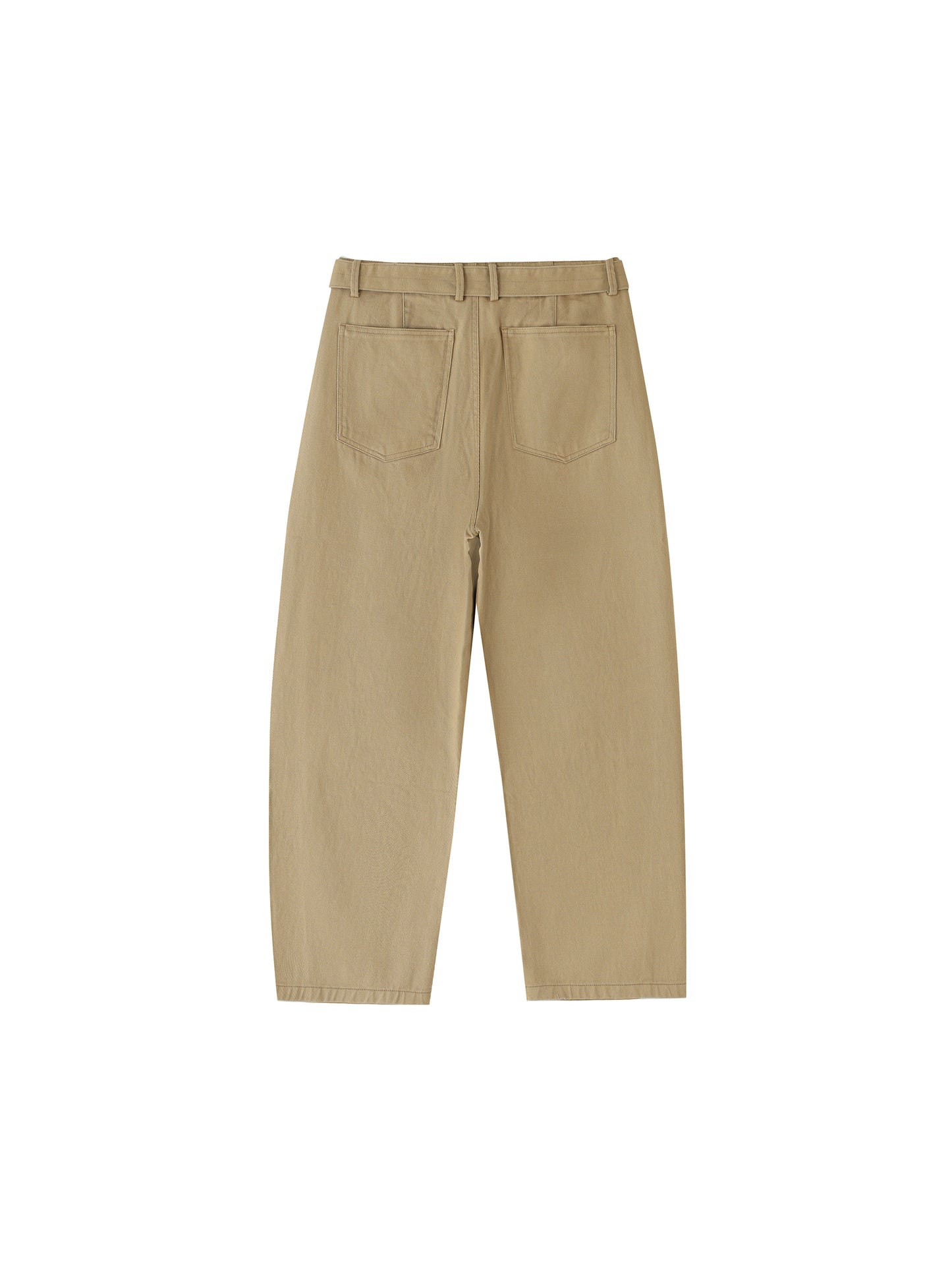 Twisted-Seam Belted Curved-Blade Pants - Gorilian