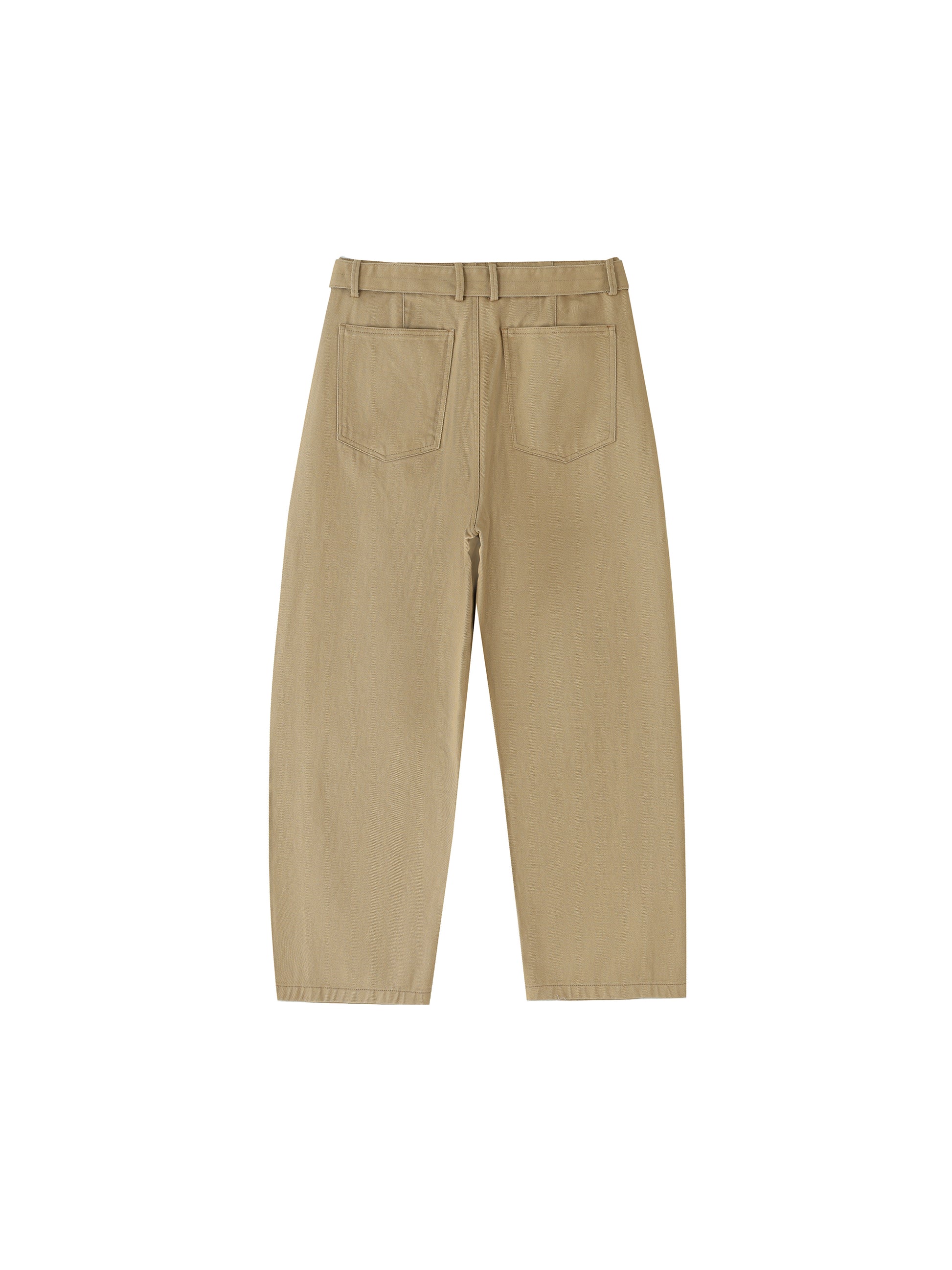 Twisted-Seam Belted Curved-Blade Pants - Gorilian